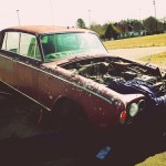 Vintage car junk yard