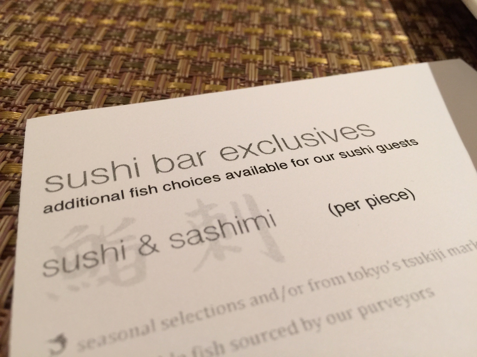 Sushi Ran - sushi bar exclusives