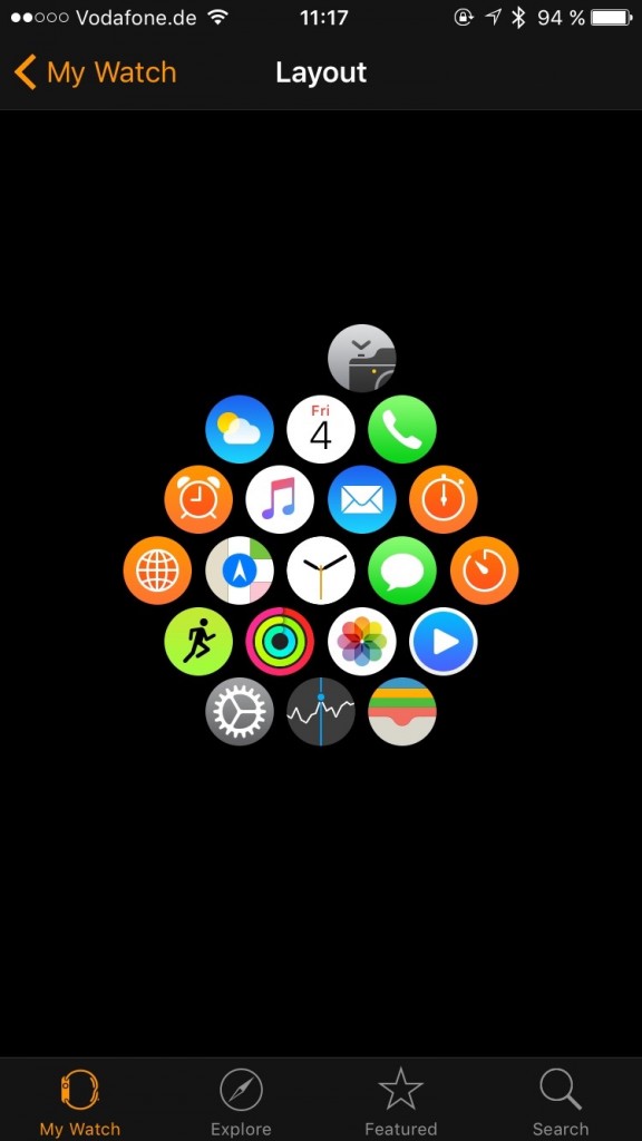 Apple Watch - App Layout