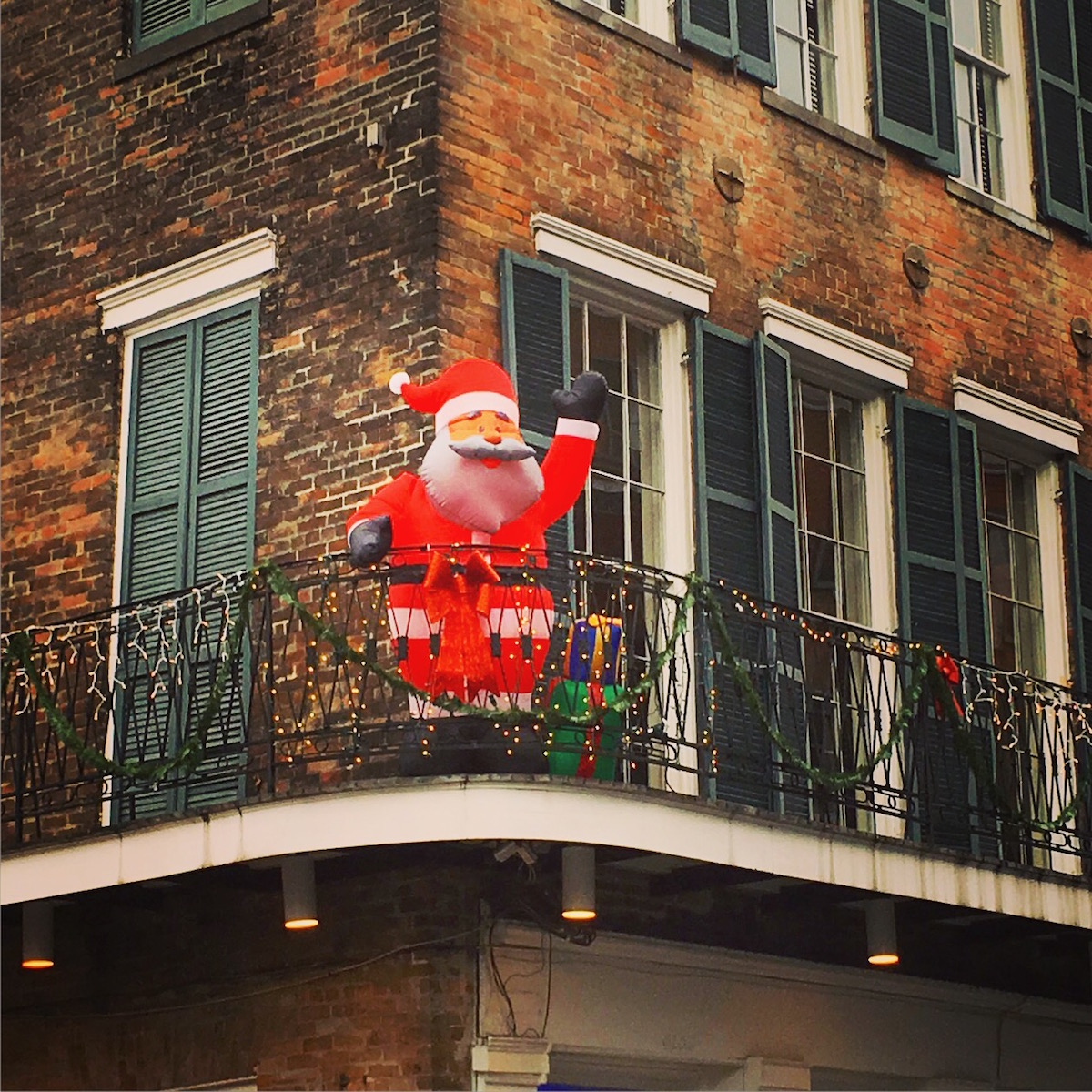 Christmas Decoration on Bourbon St. in French Quarter