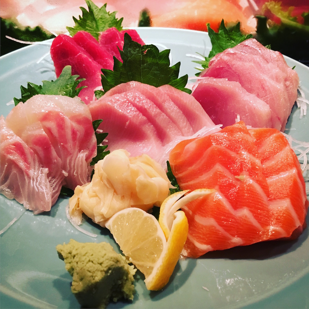 Toni's Sushi Bar - sashimi platter - maguro, hamachi, sake, cobia, kanpachi