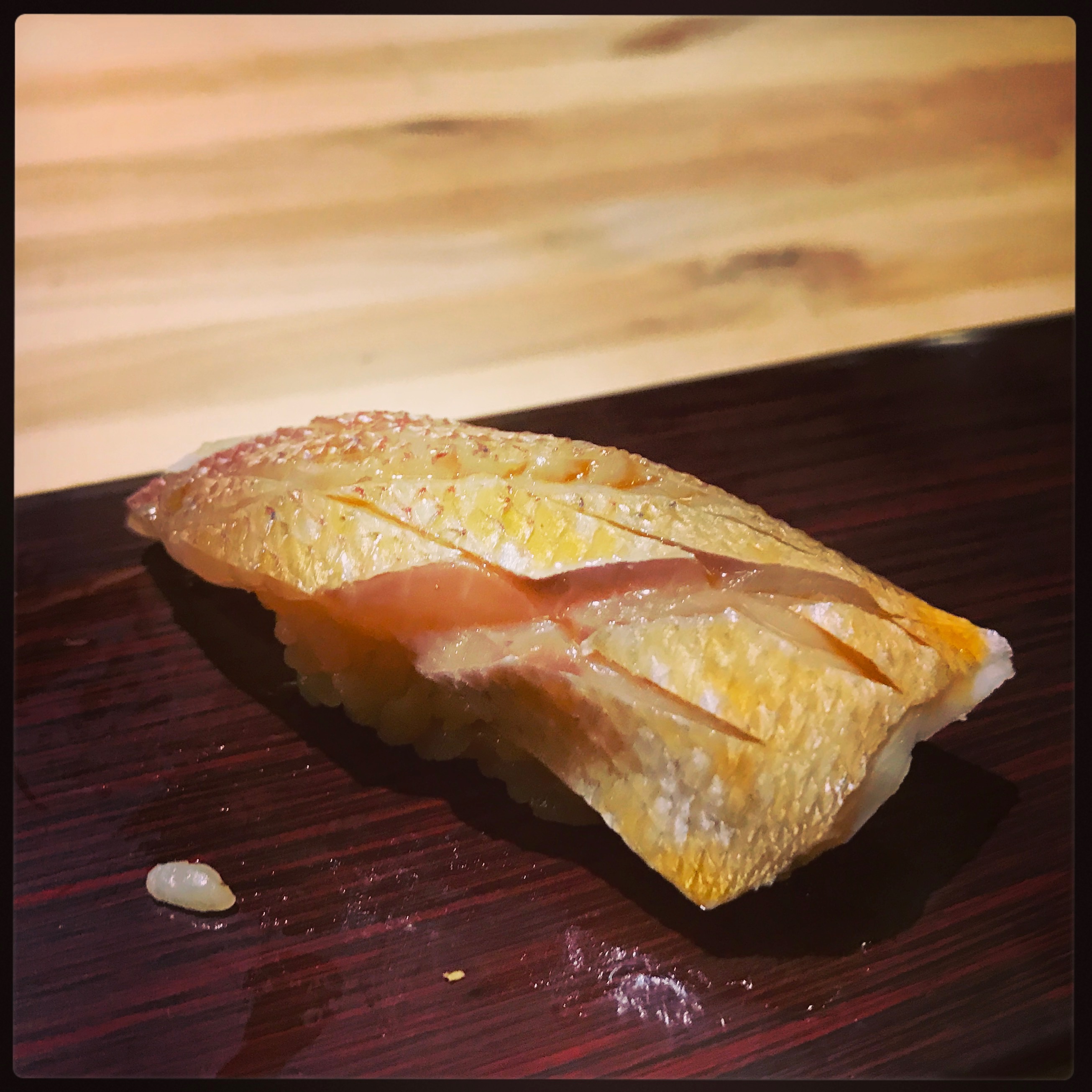 Sushi Ran - omakase - kamasu seared barracuda nigiri