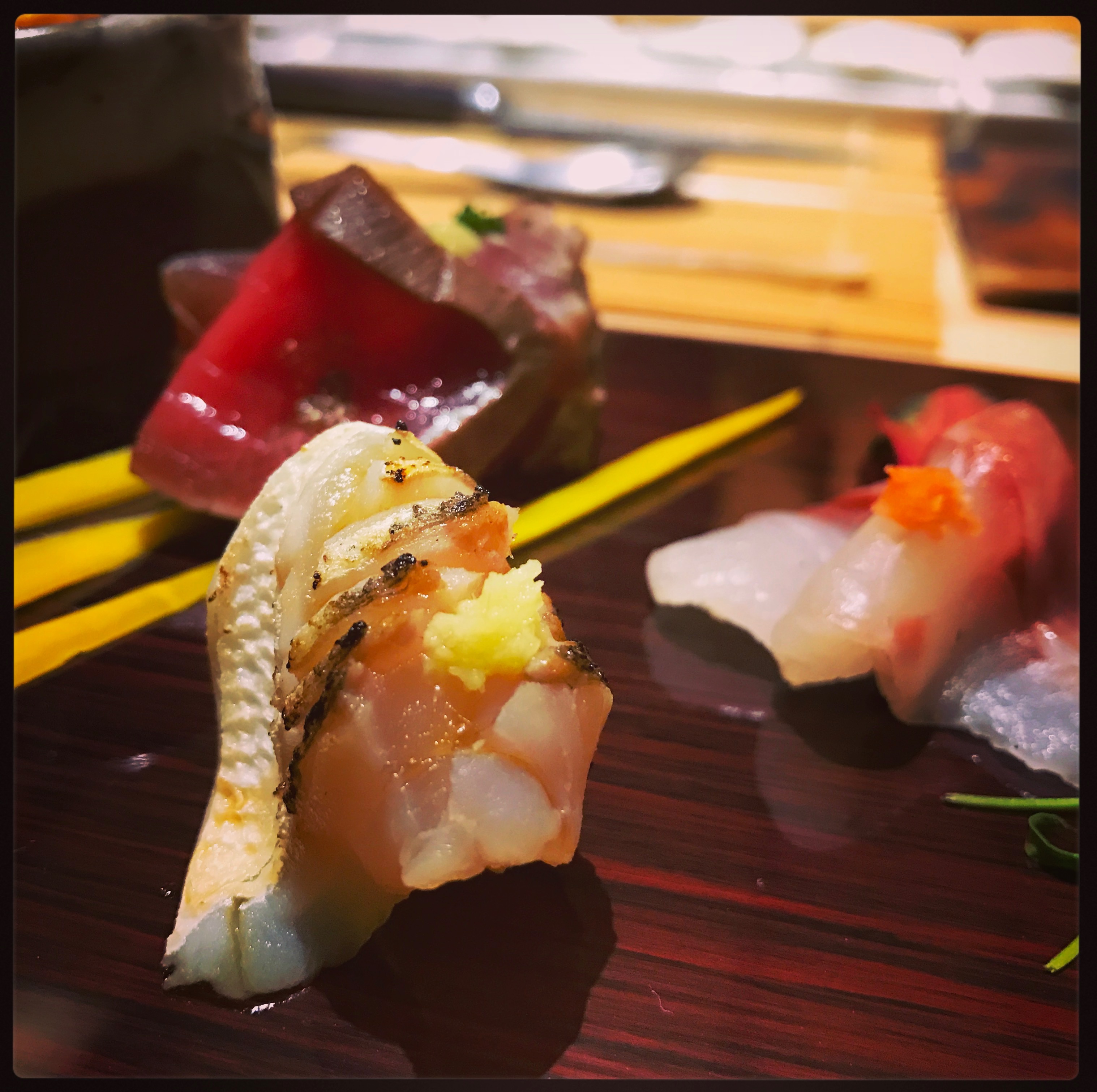 Sushi Ran - omakase - kamasu seared barracuda sashimi