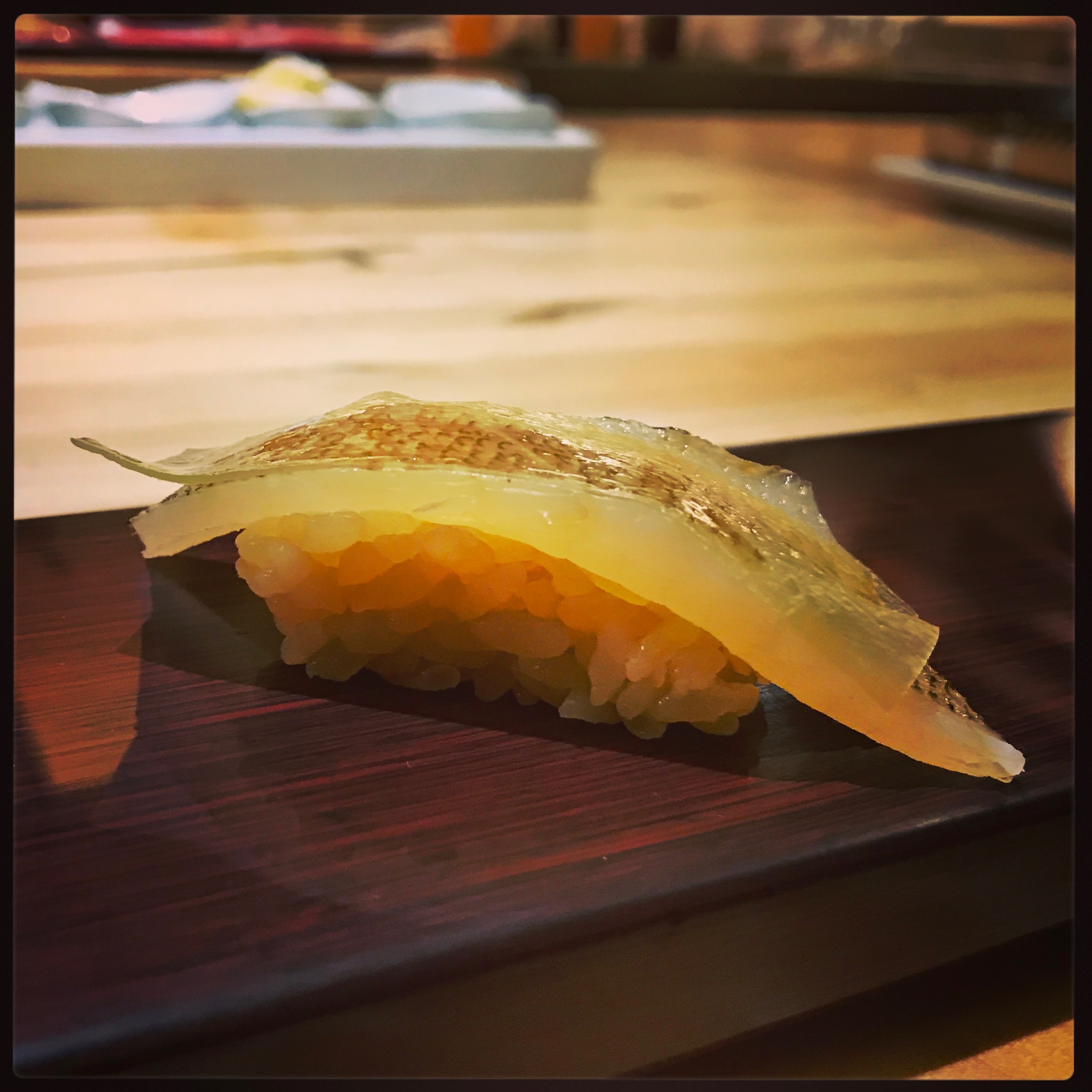 Sushi Ran - omakase - kasugodai baby red snapper nigiri